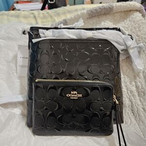 COACH Kitt Messenger Small Leather CrossbodyBag & Wristlet